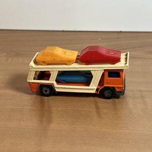 1976 Matchbox Superfast Lesney No.11 Car Transporter Hauler Laranja Fundido 1/64