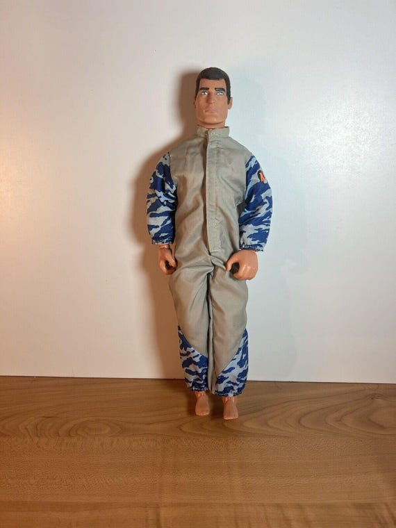 1996 Hasbro International 12” GI Joe Flocked Hair Flight Suit Gear