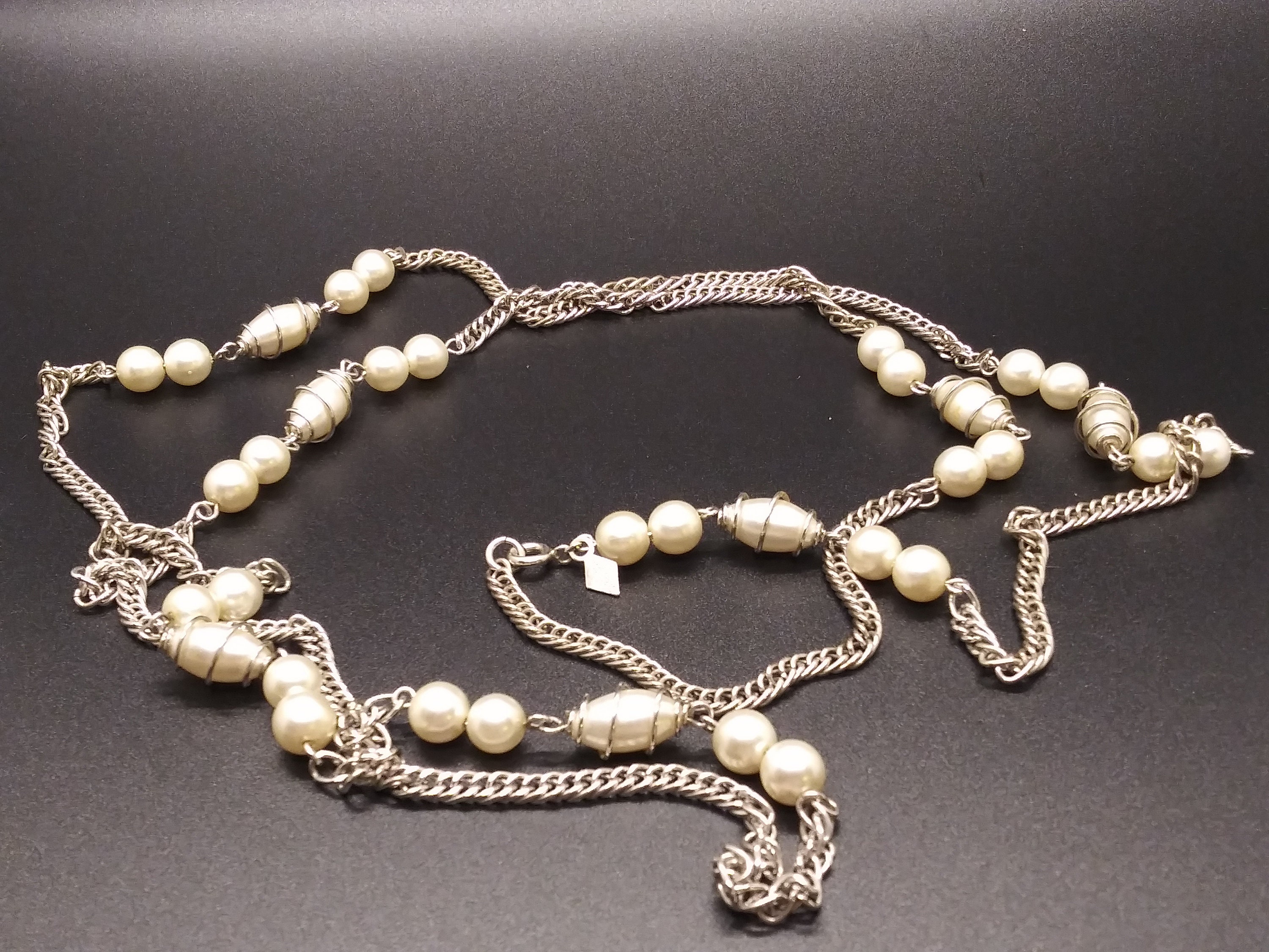 Sarah Coventry Caged Pearl Necklace 