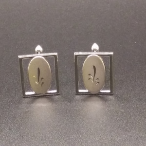 Cuff Links Swank Silver Toned Vintage