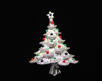 Christmas Tree Brooch Gerry's Vintage