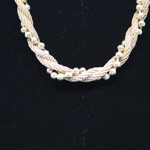 Avon Gold Tone Mesh Vintage Necklace