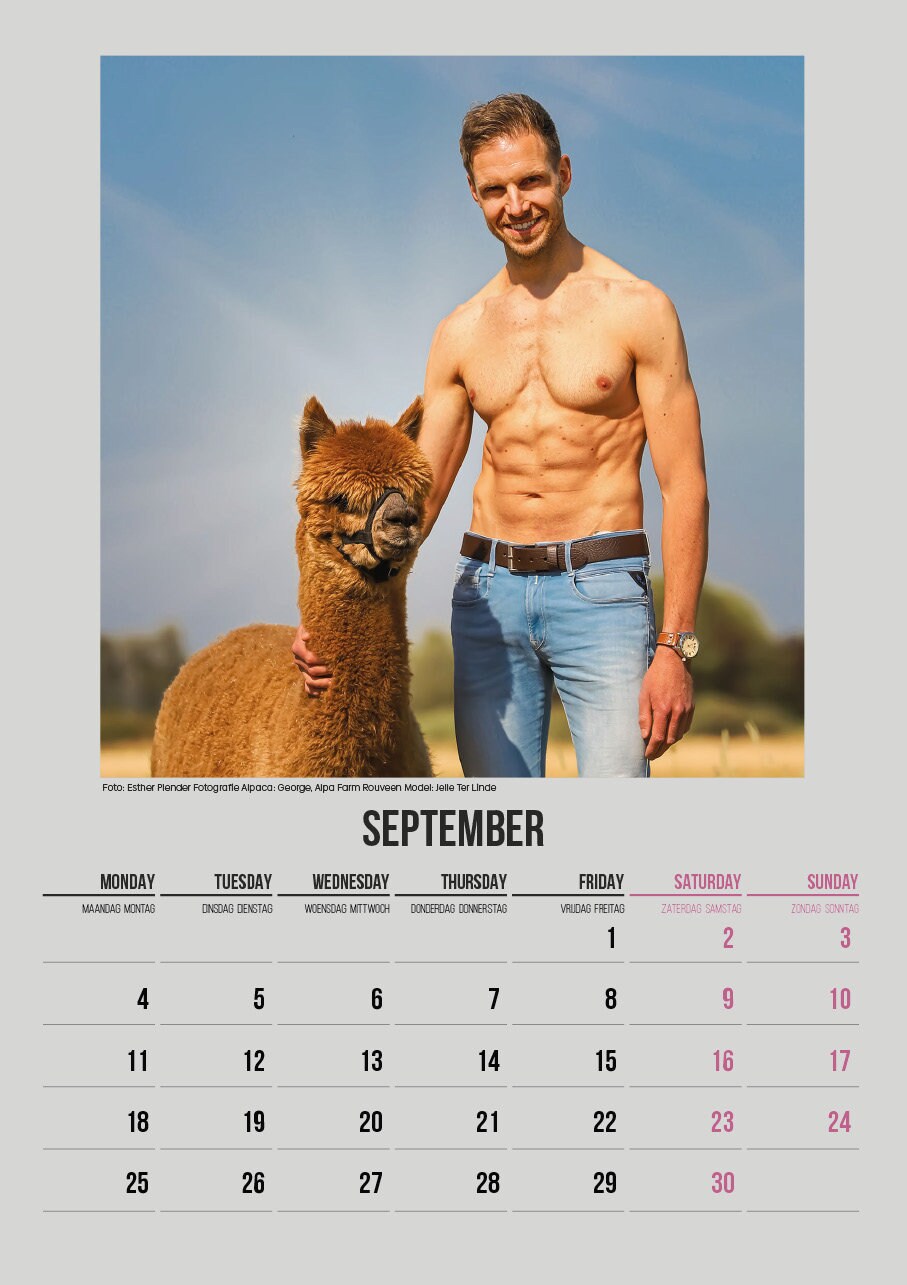 Alpaca & Hunk Calendar 2023 Etsy