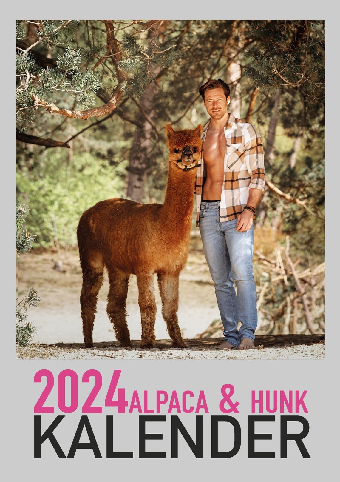 Alpaca & Hunk Calendar 2024 Etsy