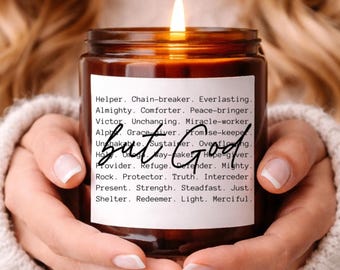 But God Candle Bible Verse Candle for Women Christian Gift Scripture Candle Housewarming Gift  Minimalist Christian Decor Birthday Gift