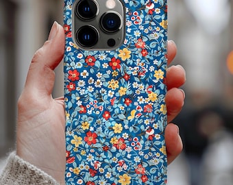 Capa de celular floral Liberty London resistente para iPhone e Samsung