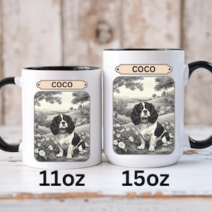 Personalized Cavalier King Charles Spaniel Mug Custom Dog Mom Gift Coffee Cup Pet Owner
