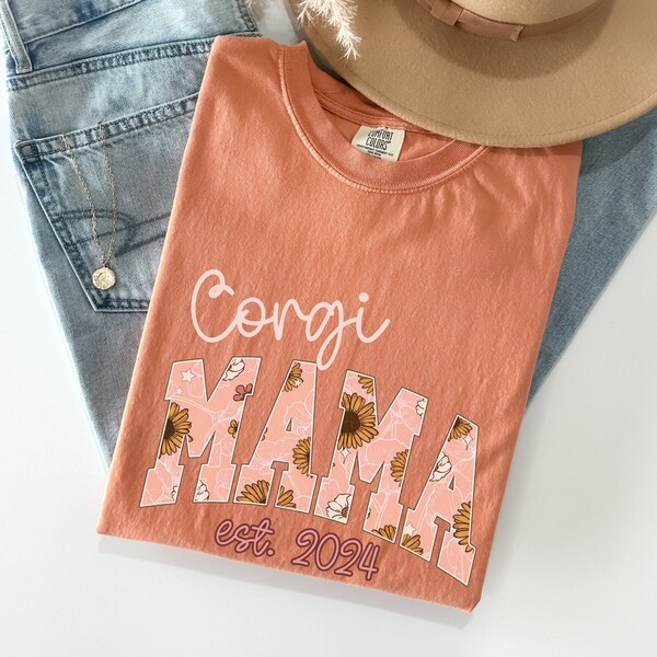 Corgi Mama Shirt Corgi Owner T shirt Corgi Comfort Color Oversized T shirt Pembroke Welsh Corgi Shirt