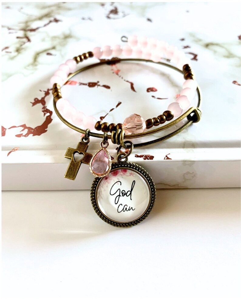 Christian Mom Gift, Scripture Bracelet, Pink Bracelet, Bible Verse