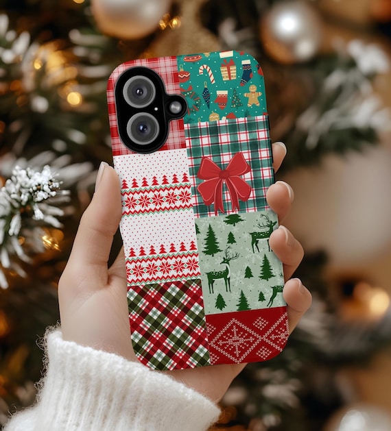Winter Phone Case, Christmas Collage Phone Case, Holiday Gift