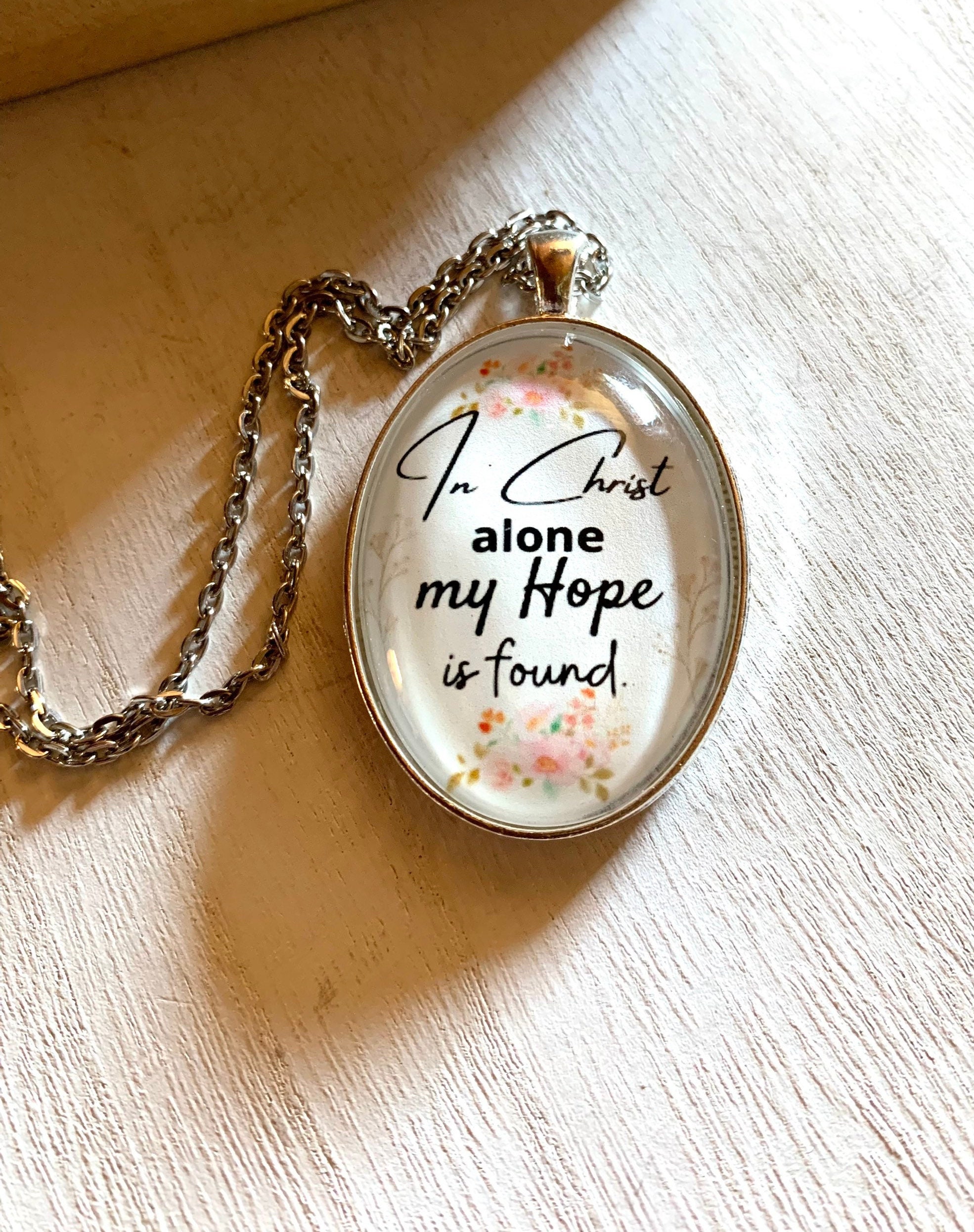 In Christ Alone My Hope is Found Hymn Necklace/christian Gift/scripture ...