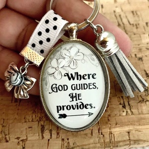 Faith keychain, Christian keychain, Christian gift, Scripture keychain, Bible verse keychain, Gift for mom, Missionary gift
