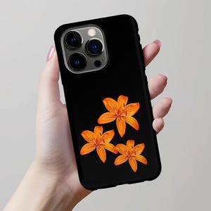 Tiger Lilies Phone Case, Floral Phone Case, Lily Phone Case, Samsung Galaxy Case, iPhone 16,15,14,13,12,11,9,8,XR,XS, Flower Phone Case