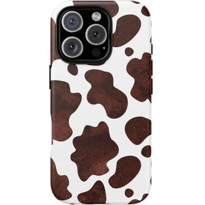 Cow Print Phone Case: Western Cowgirl Design, Impact Resistant