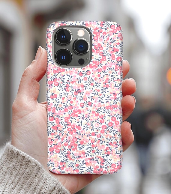 Liberty London Floral Phone Case Liberty Pattern Tough Cases Colorful Durable Protective Cover Spring Summer Phone Case Sewing Gift