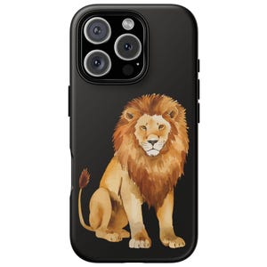 Lion Phone Case, Wildlife Phone Case, Lion lovers gift, Tough Case, iPhone 16,15,14,13,12,11,9,8, Samsung Galaxy 25,24,23,22,21, ultra, plus