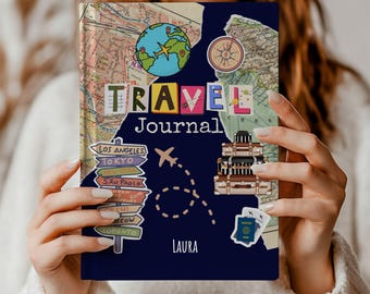 Personalized Travel Journal Trip Hardcover Notebook Custom Traveller Notebook Vacation Journal for Women Travel Gift