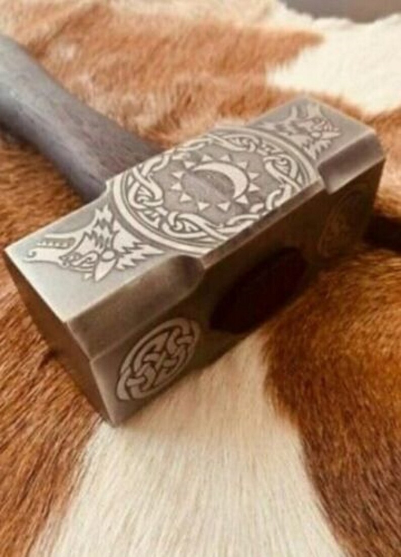 Thor Hammer Engraved With High Carbon Steel Viking Hammer Etsy