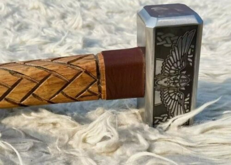 Thor Hammer Engraved With High Carbon Steel Viking Hammer Etsy