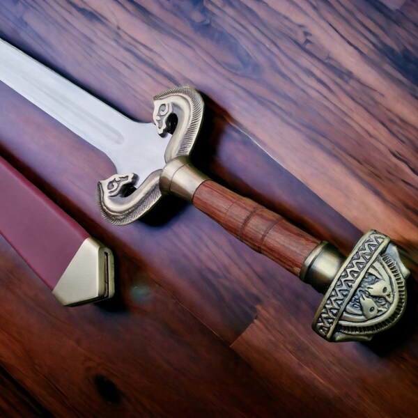 Aangepaste handgemaakte Viking zwaard Lord of the Ri*** van film replica zwaard met schede-kostuum pantser scherp mes beste cadeau voor elke gelegenheid
