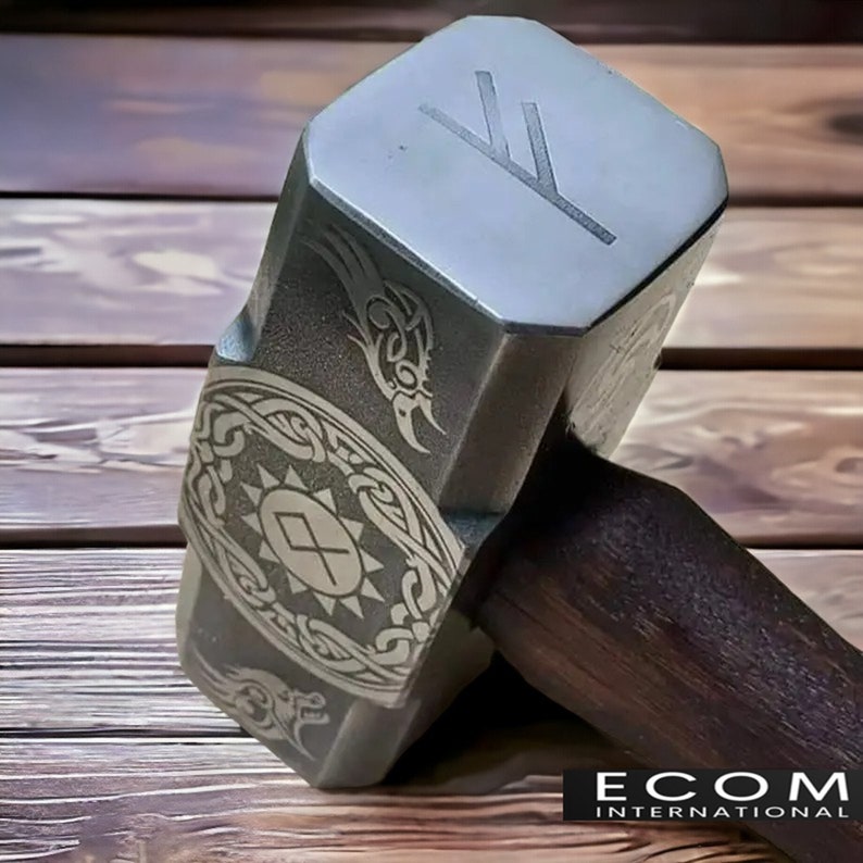 Handforged Thor Viking Carbon Steel Hammer, Battle Hammer, Personalized Hammer, Viking War Hammer, Custom Hammer, Unique Hammer Best Gift zdjęcie 7