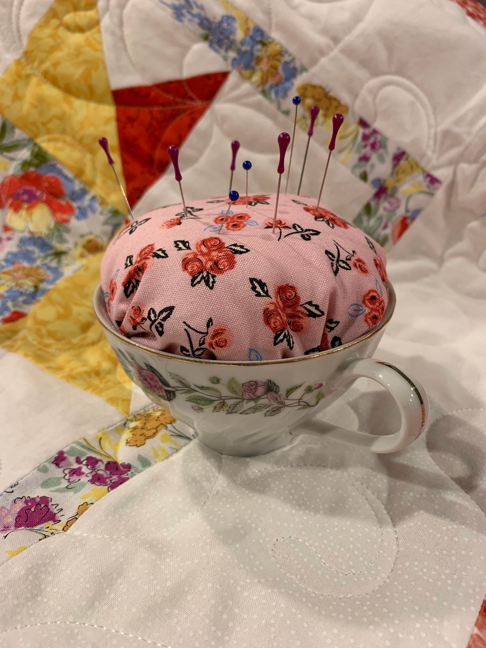 Teacup Pincushion Etsy
