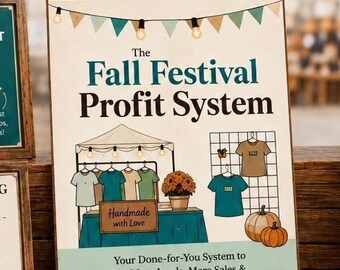 Craft Fair Vendor Marketing Kit | Festival Planner, Email Templates, Social Media Captions & Booth Signs