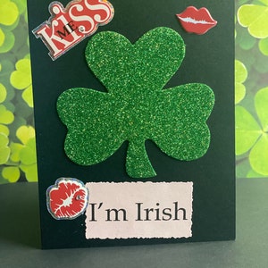Embrassez-moi que je suis Irlandais I St Patrick Carte De Vœux | Carte pour lui | Carte pour Mari | Carte pour enfants | Carte pour femme |