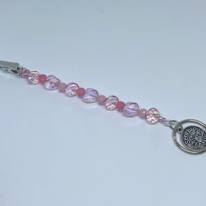 Roze hart multifunctionele clip / pinpashouder clip