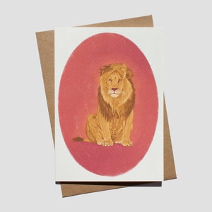 Carte de voeux - Lion glamour orné de perles sur le front