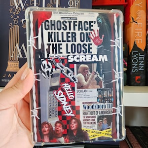 90&#39;s Teen Slasher Kindle Insert, E-reader Decorative Insert, Kindle Decorating, Kindle Paperwhite & Basic