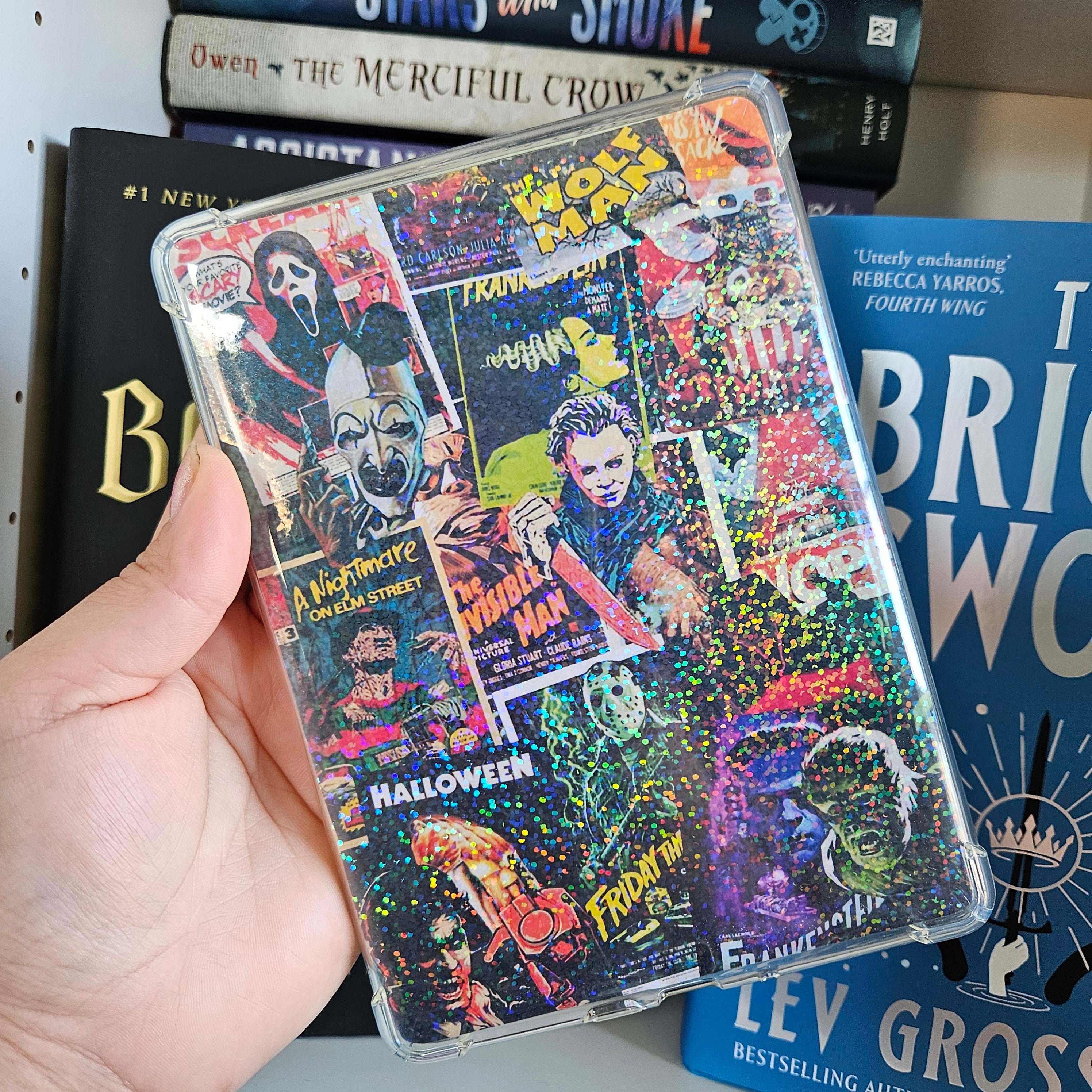 Holo Halloween Holographic Kindle Insert, E-reader Decorative Insert, Kindle Decorating, Kindle Paperwhite & Basic