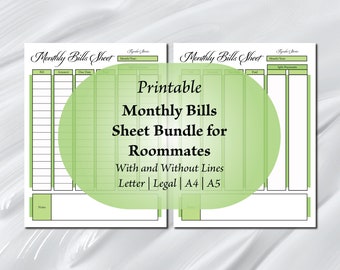 Bill Tracker Printable - Etsy