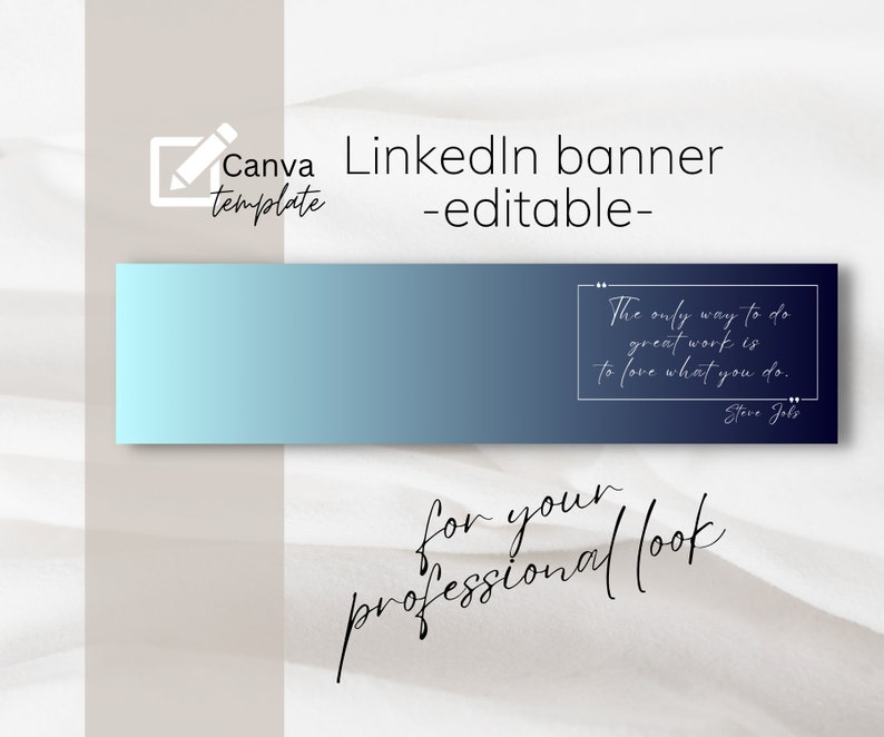 Blue Gradient Linkedin Banner Template: Editable Canva Design (digital ...