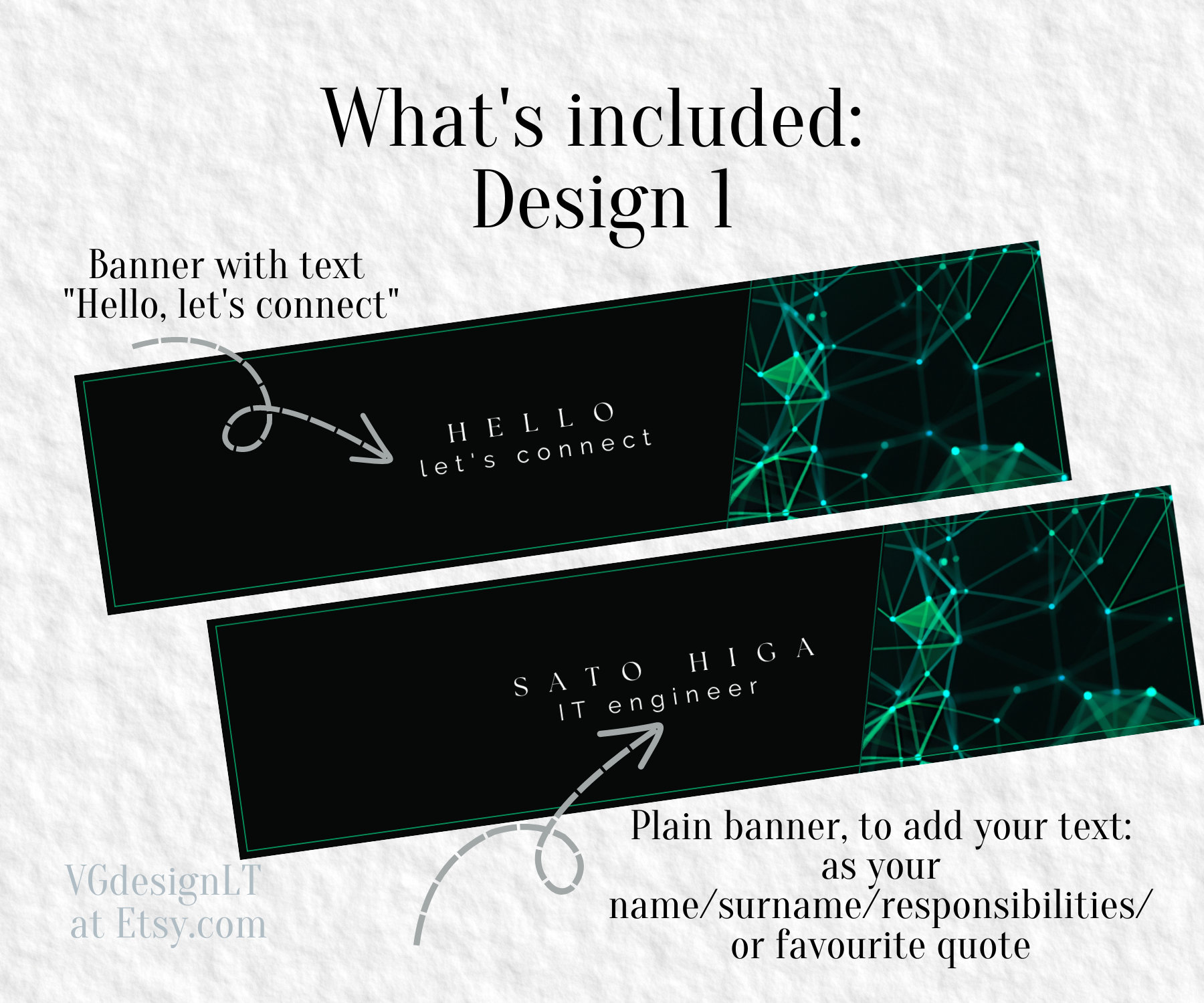 Linkedin Banner Technology, Black Linkedin Banner With Green ...