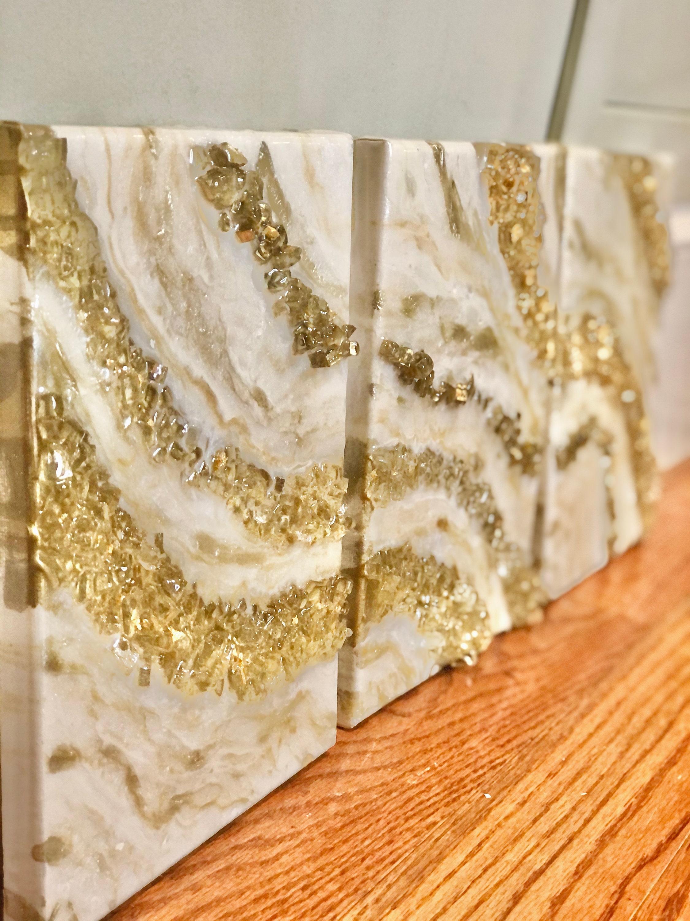 Gold and White Home Decor Wall Decoration Personalizable Gifts Etsy
