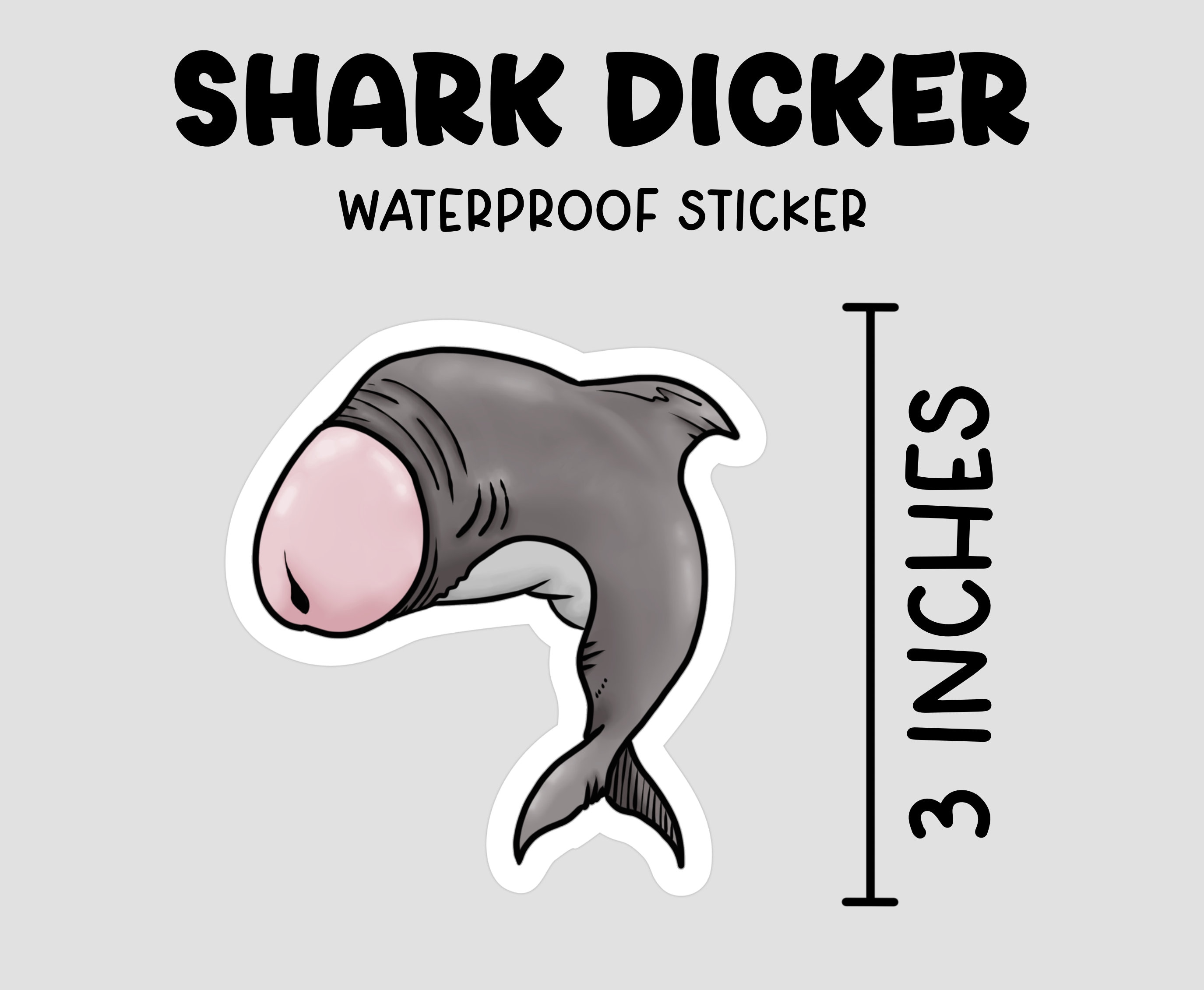 Shark Penis Sticker, Waterproof Sticker, Funny Laptop Sticker, Prank  Sticker, NSFW, Lewd Stickers, Funny Gift Idea, Shark Sticker, 18 