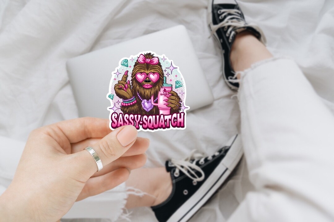 Squatchlet Sticker Sassy-squatch Sticker, Waterproof Sticker, Cute Laptop Sticker, Sticker ...