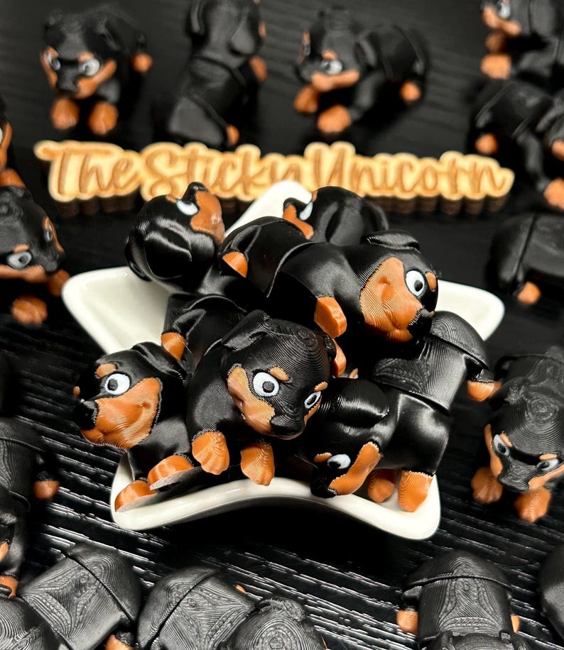 Autistic Rottweilers Rottweiler Fidget Toy, 3D Printed Dog, Rottie Fidget Toy, Desk ...