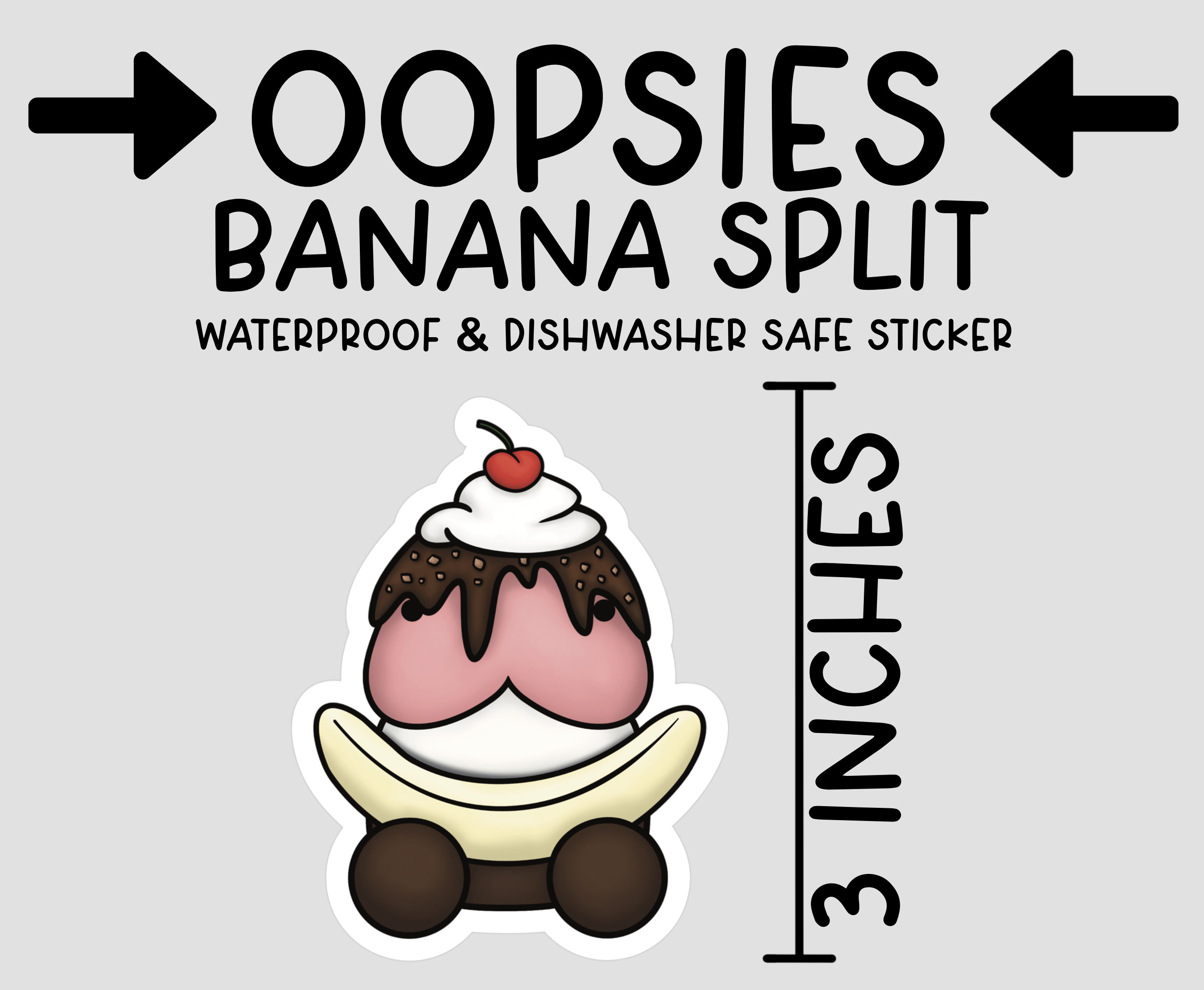 Oopsie Sticker, Cute Penis Dickers, Banana Split Peen, Penis, Banana Split  Dick, Adult Humor Gift, Waterproof Sticker, Grade B Sticker - Etsy