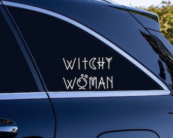Witchy Woman decal | witchy sticker | crystal ball | moon decal | astrology | aura decal | witchy vibes | coven sticker | car window sticker