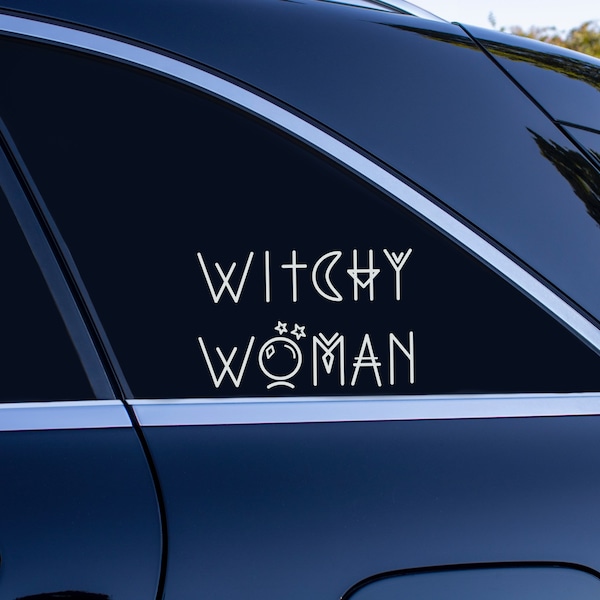 Witchy Woman decal | witchy sticker | crystal ball | moon decal | astrology | aura decal | witchy vibes | coven sticker | car window sticker