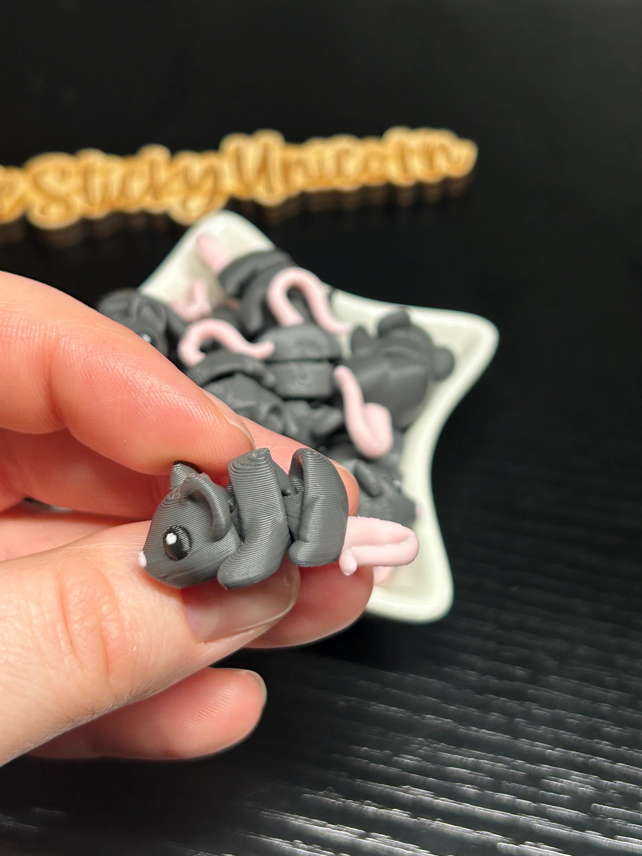 Mouse Fidget Toy Computer Mouse 3D Printed Mouse, Mini Articulating Mouse, Cute 3D Printed Mice, Fidget ...