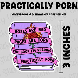 Practically Porn Sticker, Waterproof Sticker, Smut Bookish Sticker ...