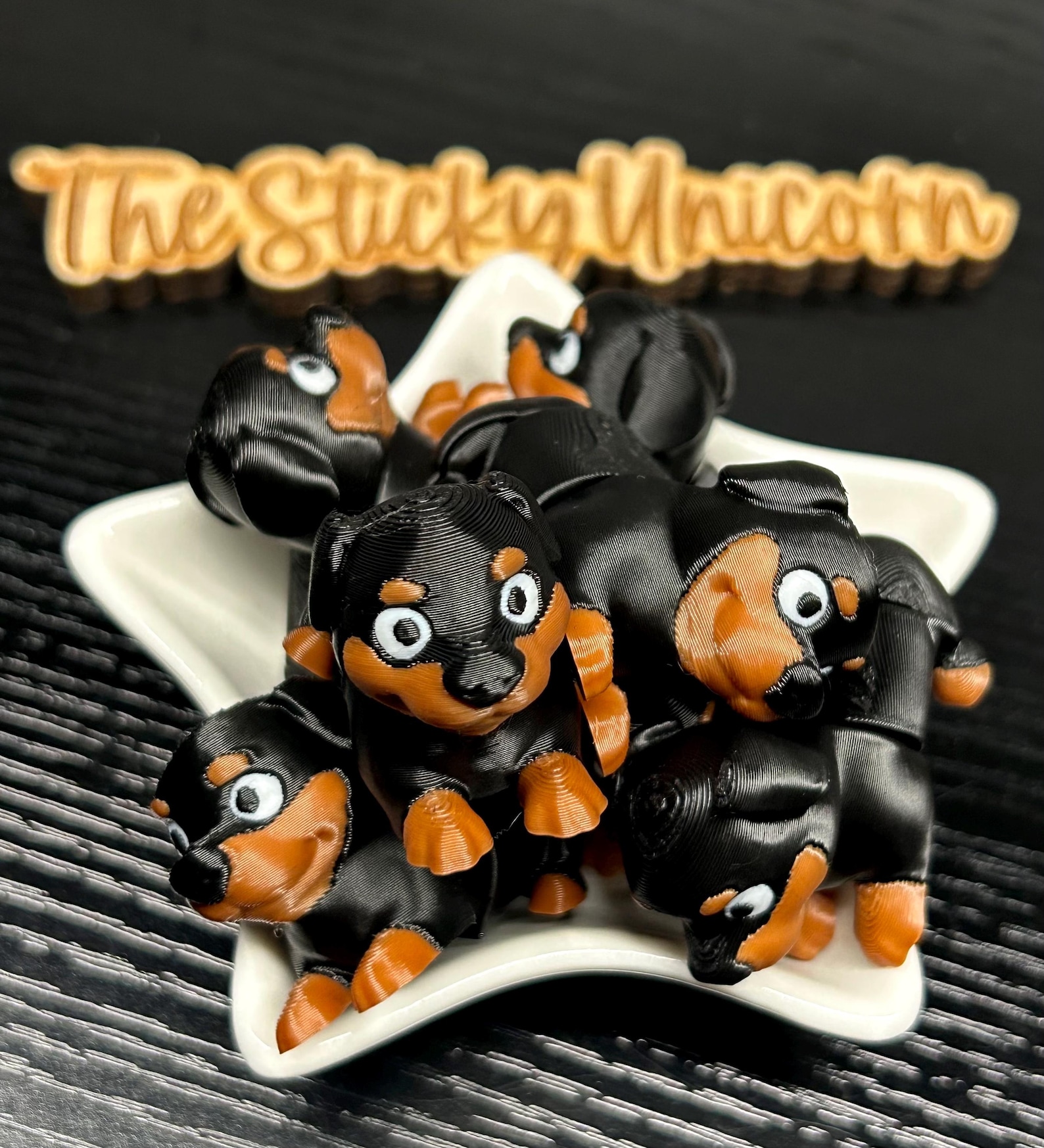 Autistic Rottweilers Rottweiler Fidget Toy, 3D Printed Dog, Rottie Fidget Toy, Desk ...