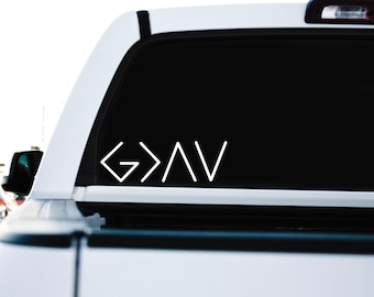 God is Greater Than the Highs and Lows decal, god decal, god is greater than the ups and downs, faith decal, god is great window sticker
