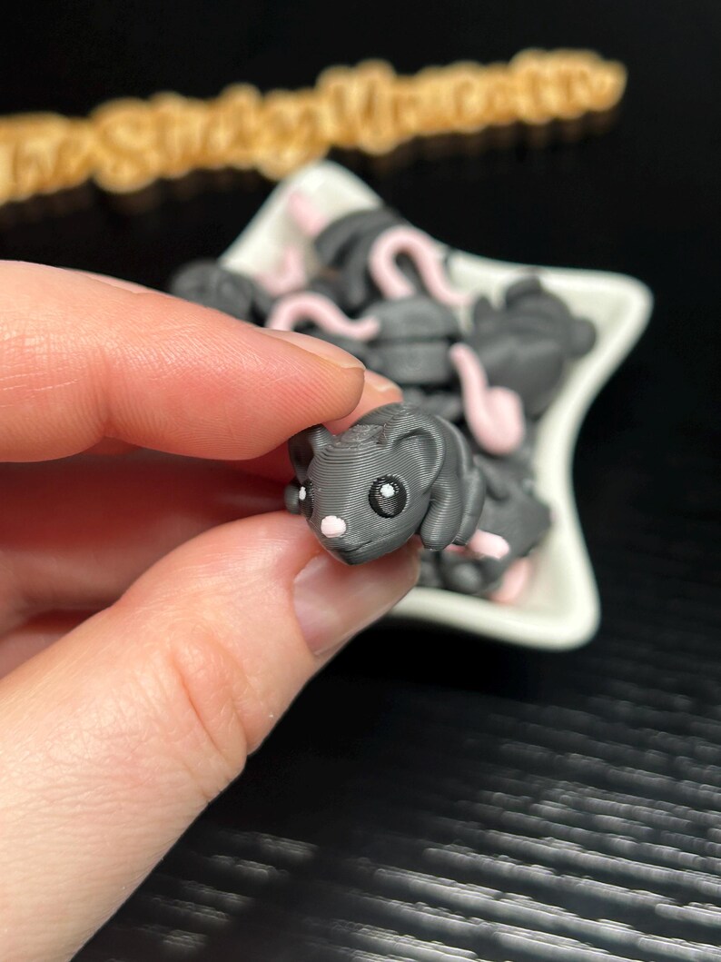 Mouse Fidget Toy Computer Mouse 3D Printed Mouse, Mini Articulating Mouse, Cute 3D Printed Mice, Fidget ...