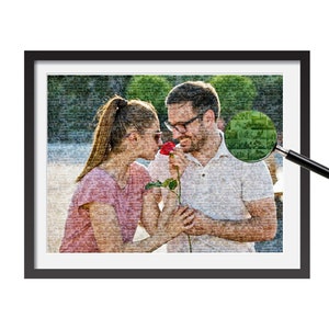 Custom Photo Mosaic Collage, Mosaic Poster From Your Photos, Anniversary Poster, Personalized Gift for Him, Birthday Gift, Collage Gift