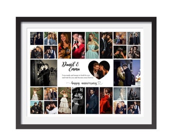 Personalized Anniversary Photo Collage Gift for Spouse (Digital Download)