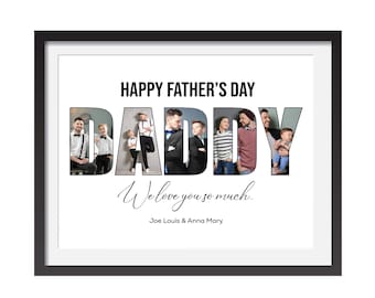 Personalize Daddy Photo Collage, Customized Father's Gift, Gift For Dad, Personalized Gift for Dad, Printable Father Day Photo Collage Gift